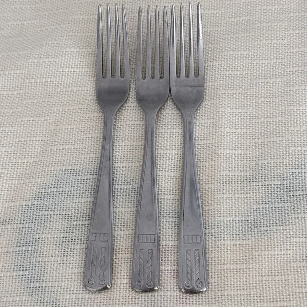 Providence Stainless USA Elegance Dinner Forks Set Of 3, 7 1/4”